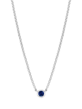 John Lewis Dower & Hall 4mm Sapphire Dewdrop Chain Necklace, Silver- Buy online at McGrocer