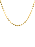 LARNAUTI gold bead necklace yellow gold 18ct plating, imported from the UK