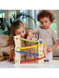 Tiny Love wooden race car ramp with 4 cars (British brand)