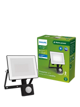 John Lewis Philips Lois Motion Sensor 20W LED Outdoor Flood Light, Black- Buy online at McGrocer