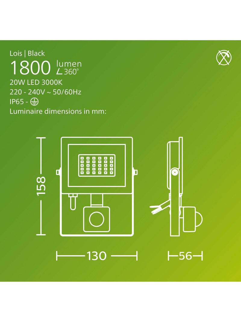 Philips 20W LED motion sensor flood light (British brand)
