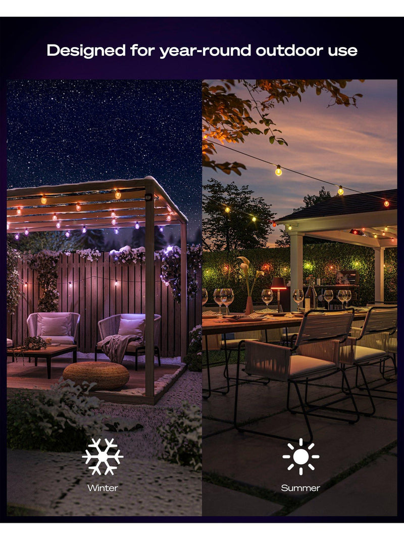 Philips Hue Festavia outdoor globe string lights 21m - British product