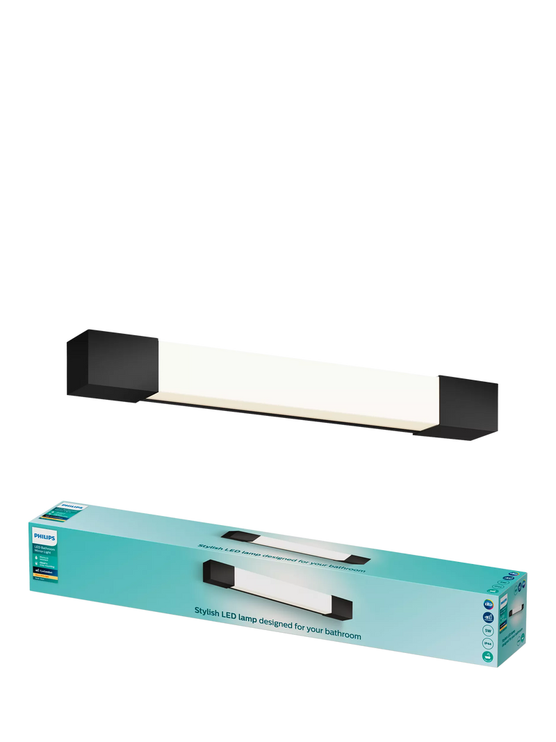 Philips bathroom mirror light black 5W LED - British product