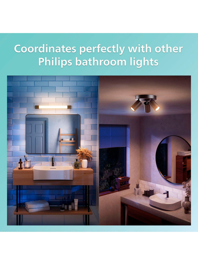 Philips bathroom mirror light black 5W LED - British product