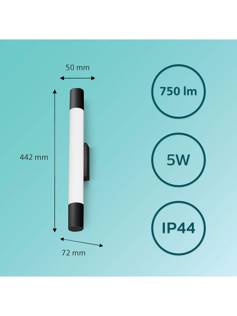 Philips LED mirror light black - British product