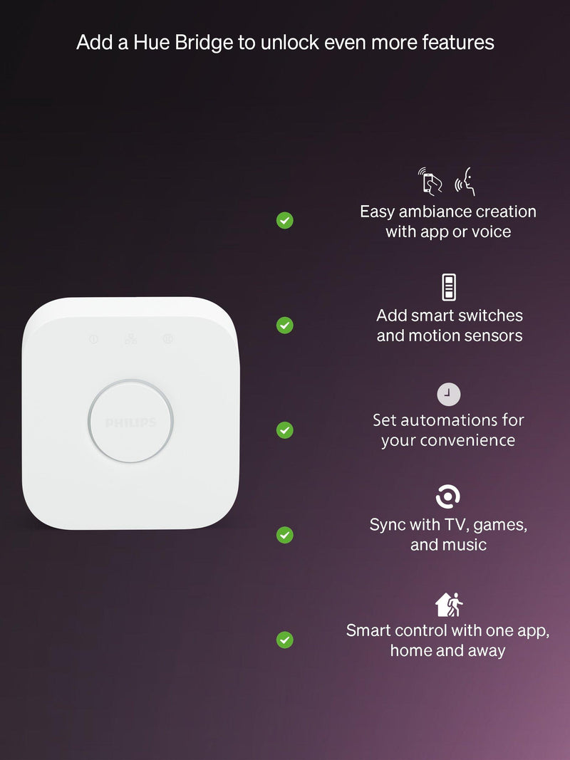 Philips Hue White & Colour Ambiance Essential E27 8W smart bulb, UK version