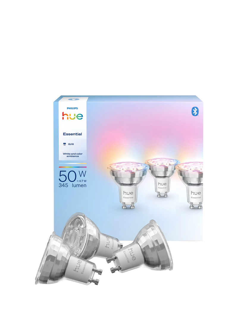 Philips Hue White & Colour Ambiance GU10 smart bulb pack of 3 - British product