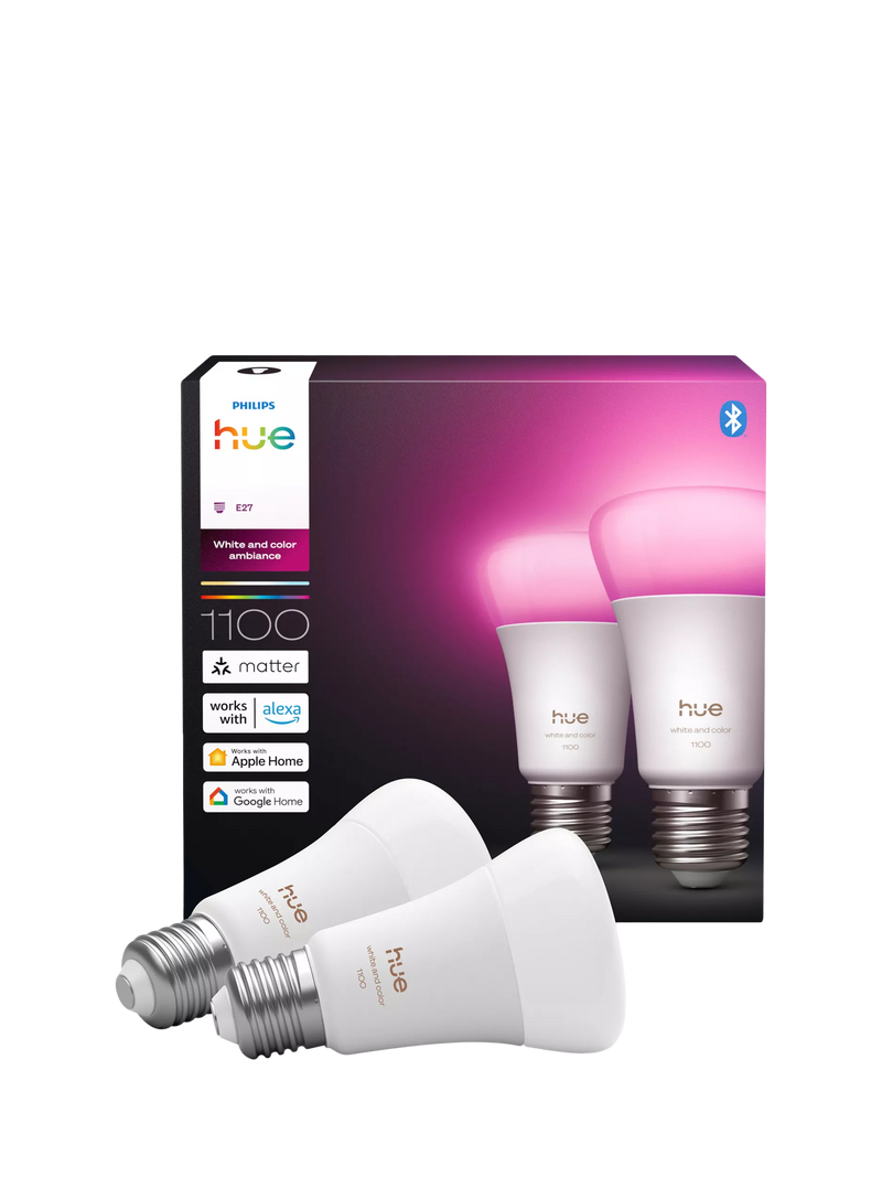 Philips Hue white colour ambiance bulb 2-pack (British brand)
