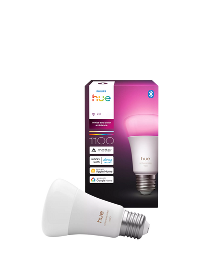 John Lewis Philips Hue White & Colour Ambiance 1100 E27 Smart Bulb- Buy online at McGrocer