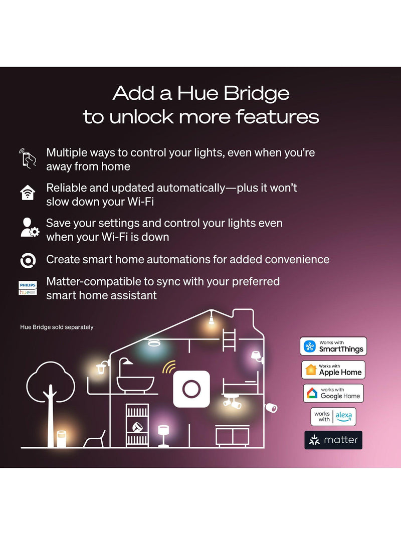 Philips Hue White and Colour Ambiance 1100 smart bulb E27, UK version
