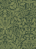 William Morris At Home Acorn Garden wallpaper design with detailed acorns and flowers (British brand)