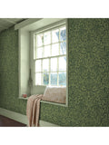 William Morris At Home Acorn Garden wallpaper design with detailed acorns and flowers (British brand)