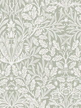 John Lewis Acorn and Floral Pattern Wallpaper in Sage Color- Buy online at McGrocer