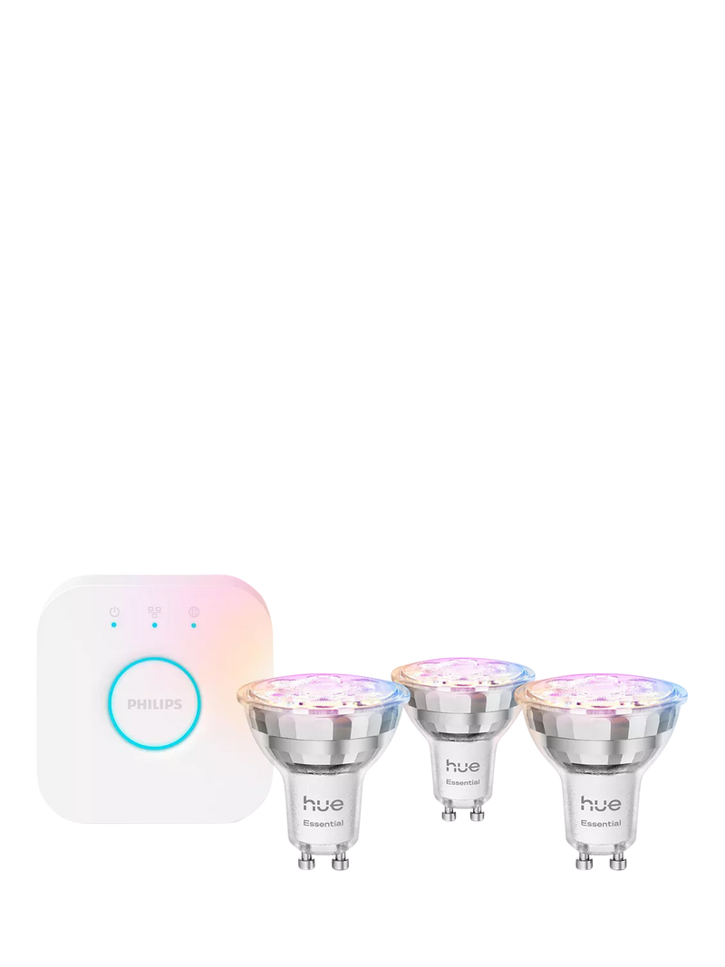 Philips Hue starter kit GU10 bulbs bridge, imported from the UK