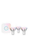 Philips Hue starter kit GU10 bulbs bridge, imported from the UK