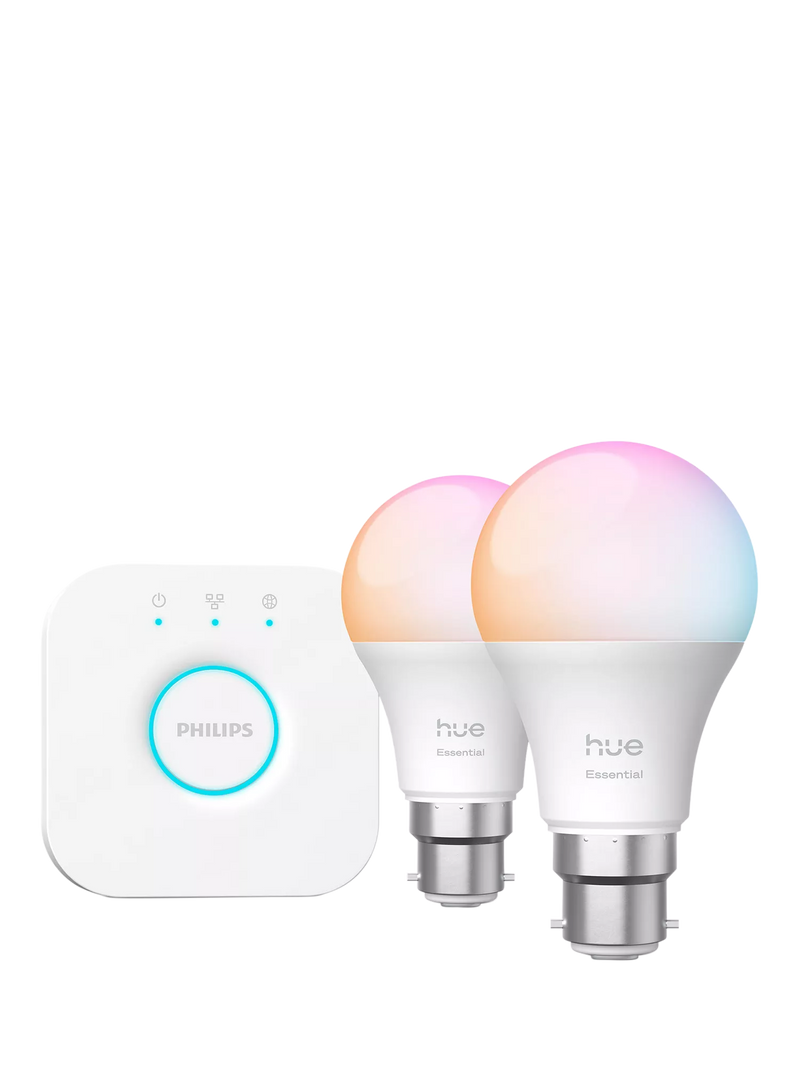 Philips Hue starter kit with two B22 smart bulbs (British brand)