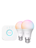 Philips Hue starter kit with two B22 smart bulbs (British brand)