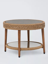 John Lewis John Lewis x Sophie Conran Felix Woven Round Garden Coffee Table, 61cm, Natural- Buy online at McGrocer