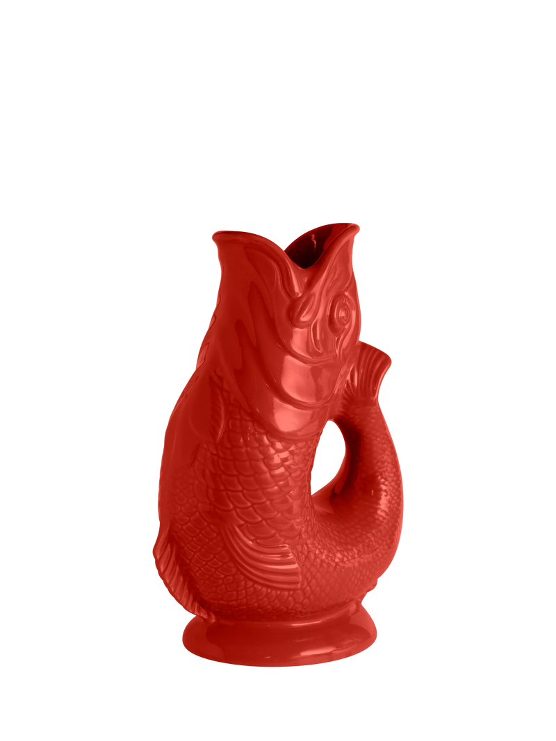 Wade Pottery fish earthenware jug 1.2L red (British brand)