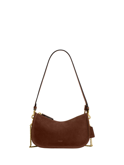 John Lewis Coach Waverly Suede Shoulder Bag Warm Brown- Buy online at McGrocer