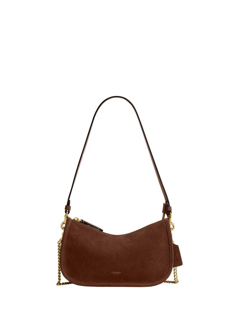 Coach warm brown suede shoulder bag (British brand)