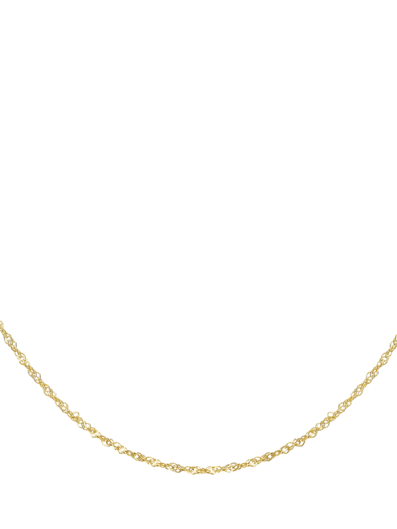 IBB 9ct yellow gold diamond cut twist curb chain 46cm (British brand)