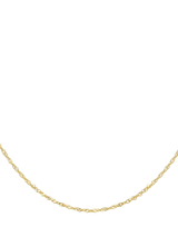 John Lewis IBB 9ct Yellow Gold Diamond Cut Twist Curb Chain- Buy online at McGrocer