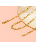 IBB 9ct yellow gold diamond cut oval belcher chain 41cm, imported from the UK