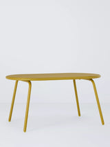 John Lewis John Lewis Oval Metal Garden Coffee Table, Golden Olive, 90cm- Buy online at McGrocer