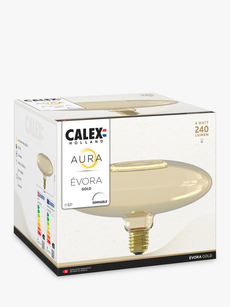 Calex gold E220 globe bulb 4W, imported from the UK
