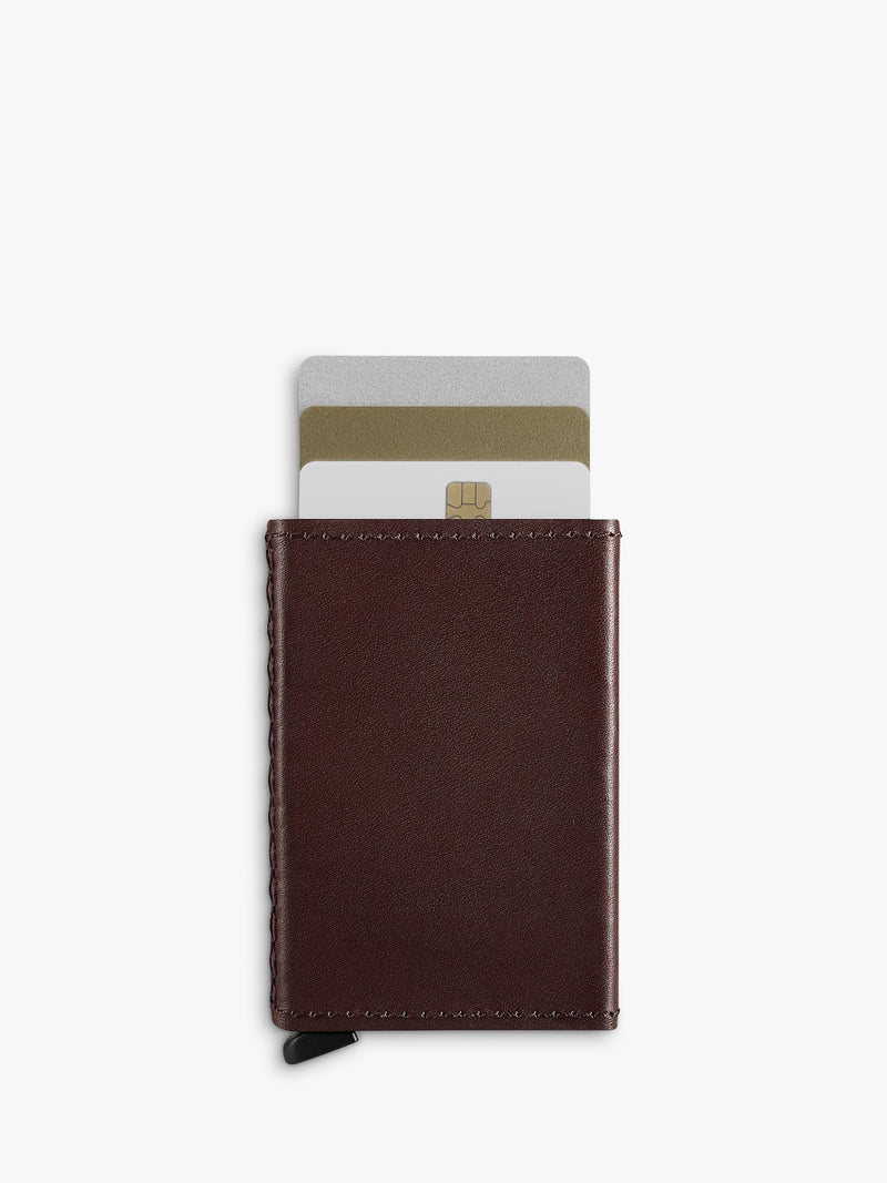 Carl Friedrik leather card holder with RFID blocking (British brand)