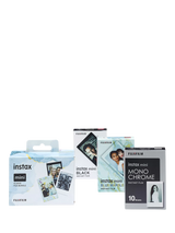 John Lewis instax Mini Instant Film Classic Bundle 30 Shots (Black Frame, Blue Marble, Monochrome)- Buy online at McGrocer