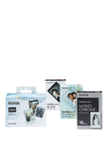 instax Mini Film bundle black frame blue marble monochrome (British brand)