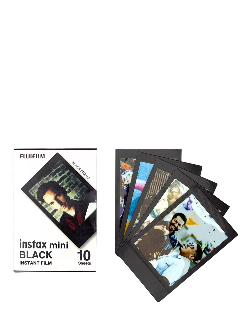 instax Mini Film bundle black frame blue marble monochrome (British brand)