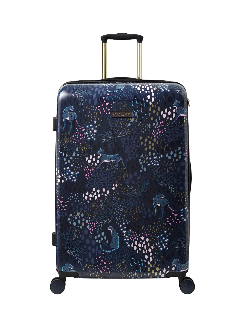Sara Miller large suitcase Midnight Leopard 77cm 82L - British product