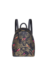 John Lewis Sara Miller Faux Saffiano Leather Mini Backpack Smokey Blue Birds- Buy online at McGrocer