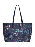 Sara Miller faux saffiano tote bag midnight leopard, imported from the UK