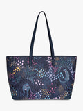 Sara Miller faux saffiano tote bag midnight leopard, imported from the UK
