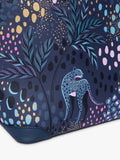 Sara Miller faux saffiano tote bag midnight leopard, imported from the UK