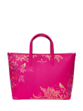 Sara Miller medium faux saffiano leather tote bag Pink Chelsea - British product
