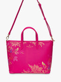Sara Miller medium faux saffiano leather tote bag Pink Chelsea - British product