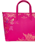 Sara Miller medium faux saffiano leather tote bag Pink Chelsea - British product