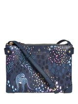 John Lewis Sara Miller Faux Saffiano Leather Zipped Crossbody Bag, Midnight Leopard- Buy online at McGrocer