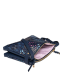 Sara Miller faux saffiano leather crossbody bag Midnight Leopard, imported from the UK