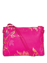 John Lewis Sara Miller Faux Saffiano Leather Zipped Crossbody Bag Pink Chelsea- Buy online at McGrocer