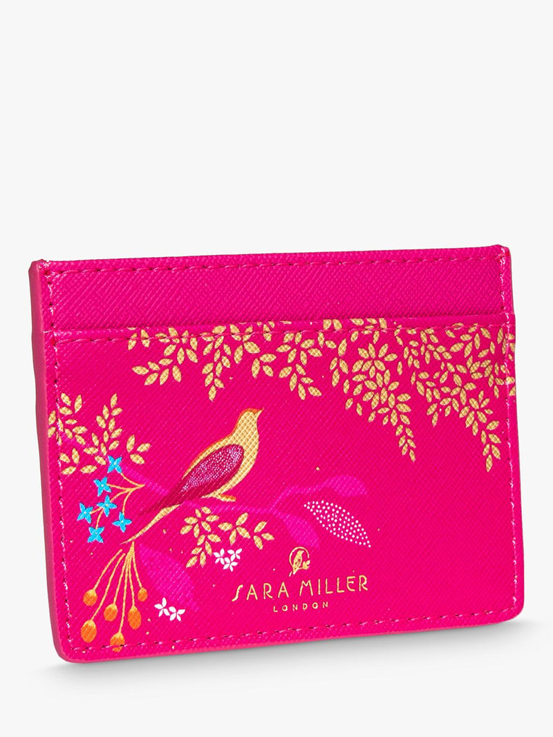 Sara Miller Chelsea faux saffiano leather card holder pink (British brand)