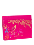 Sara Miller Chelsea faux saffiano leather card holder pink (British brand)