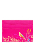 Sara Miller Chelsea faux saffiano leather card holder pink (British brand)