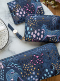 Sara Miller large zip purse midnight leopard (British brand)