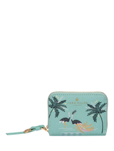 John Lewis Sara Miller Small Zip Purse Ostrich Mint- Buy online at McGrocer